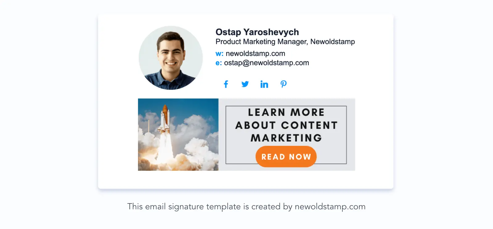 Email signature that drives traffic