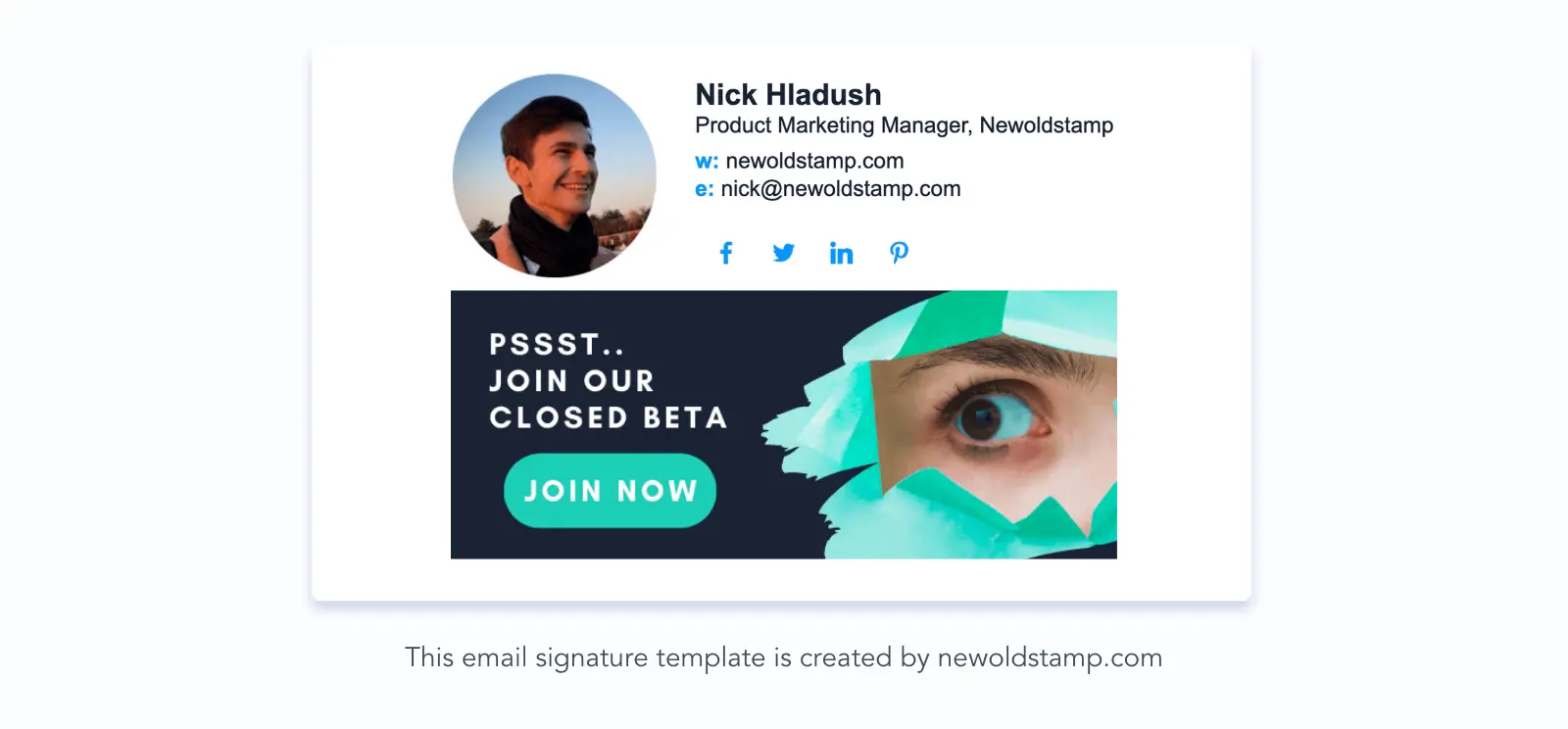 Email signature banner to get more beta users