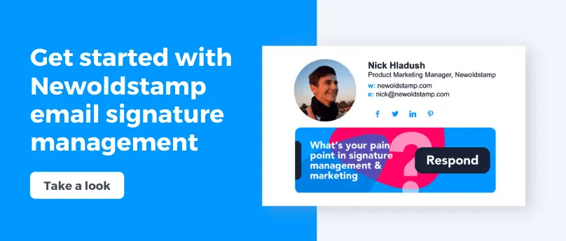 Create professional email signatures with Newoldstamp