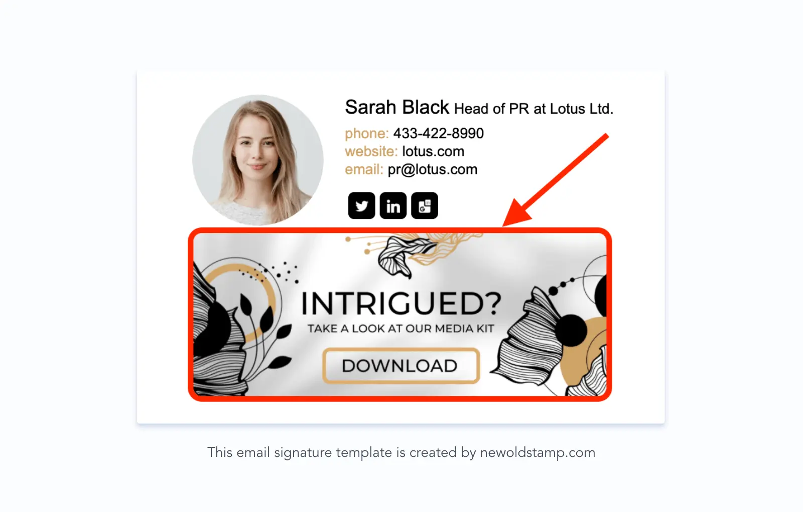 Email signature banner is arguably the most important part