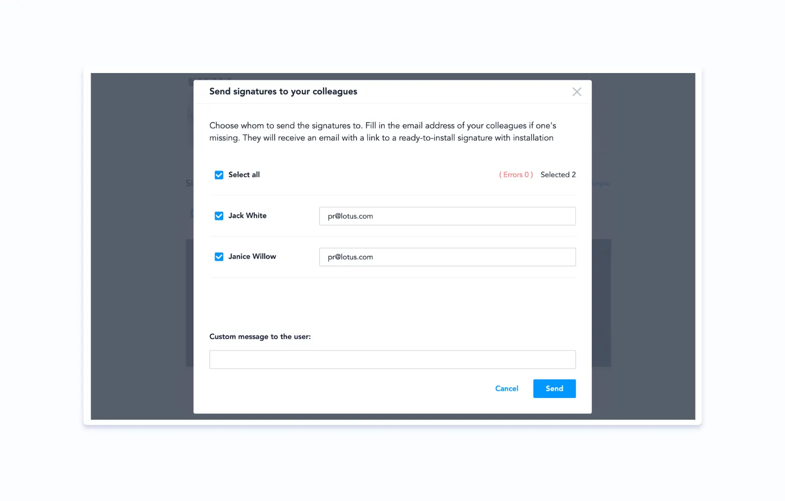 Send multiple email signature to all of your colleagues