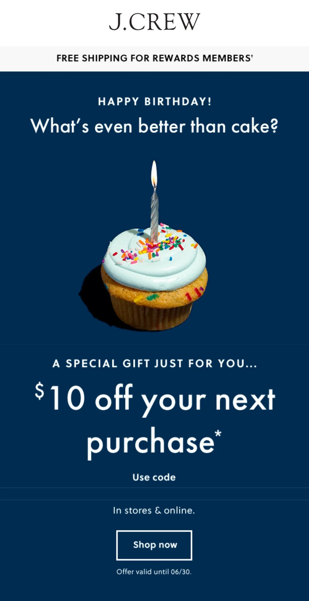 b-day email campaign