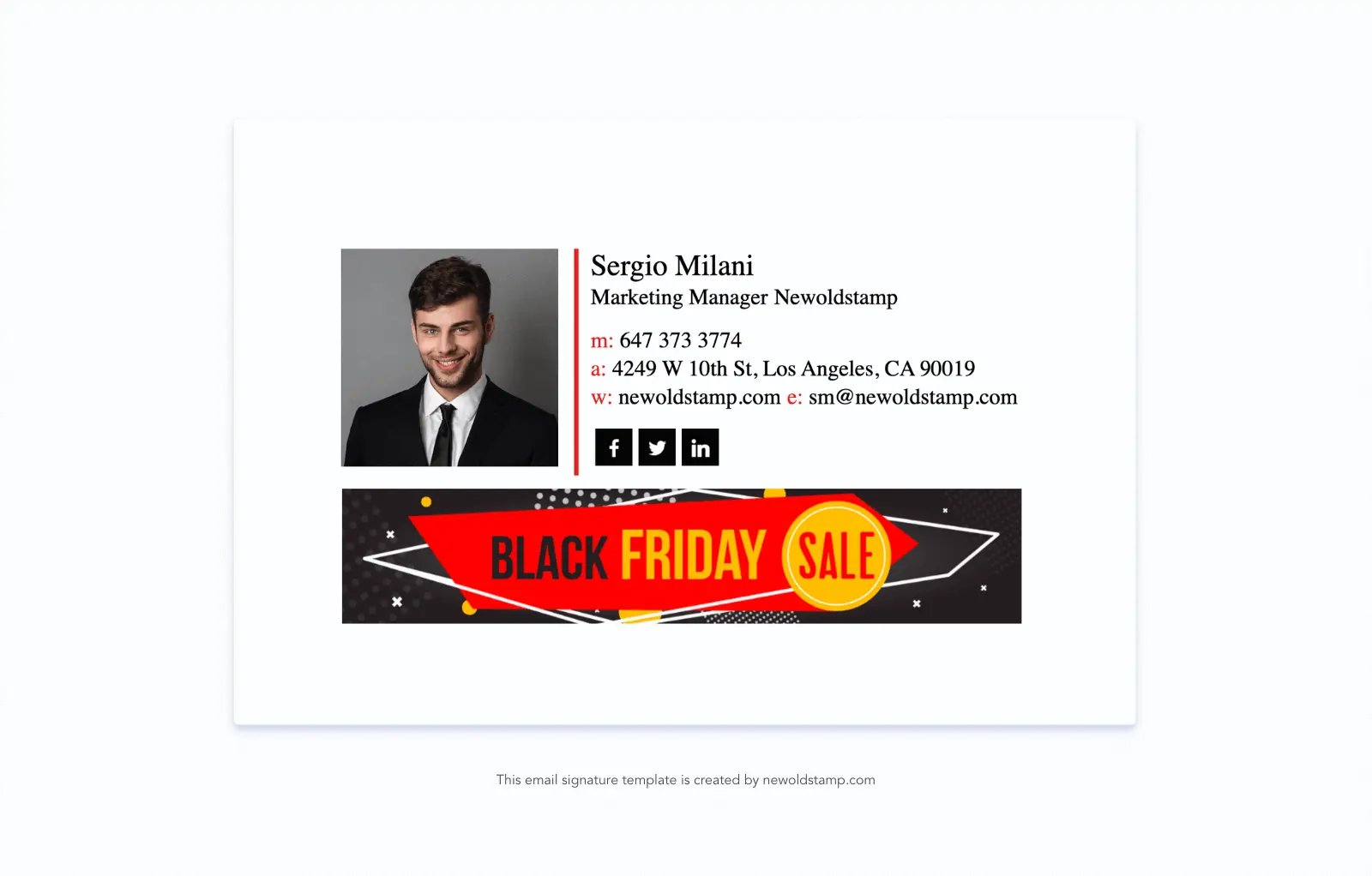 Black Friday and Cyber Monday email signatures