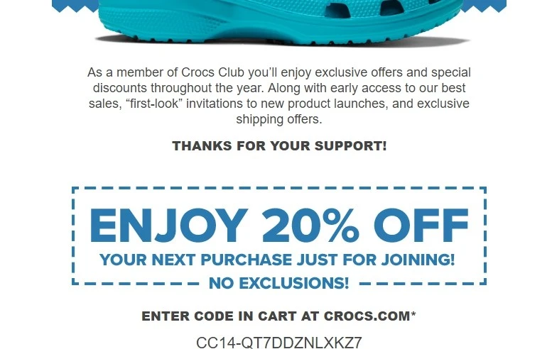 crocs email