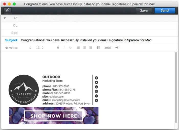 email signature sparrow 