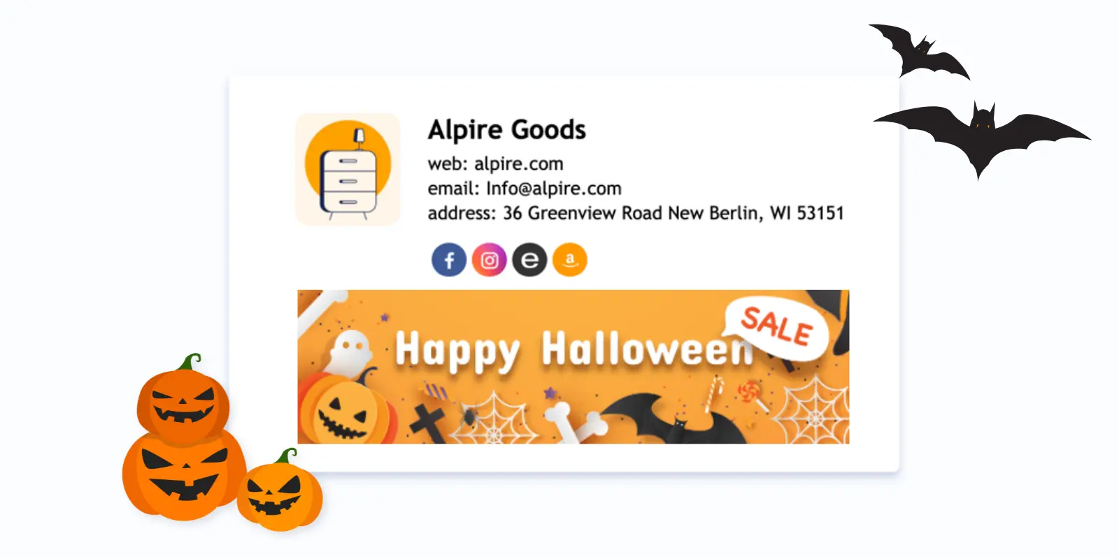 Halloween email signature