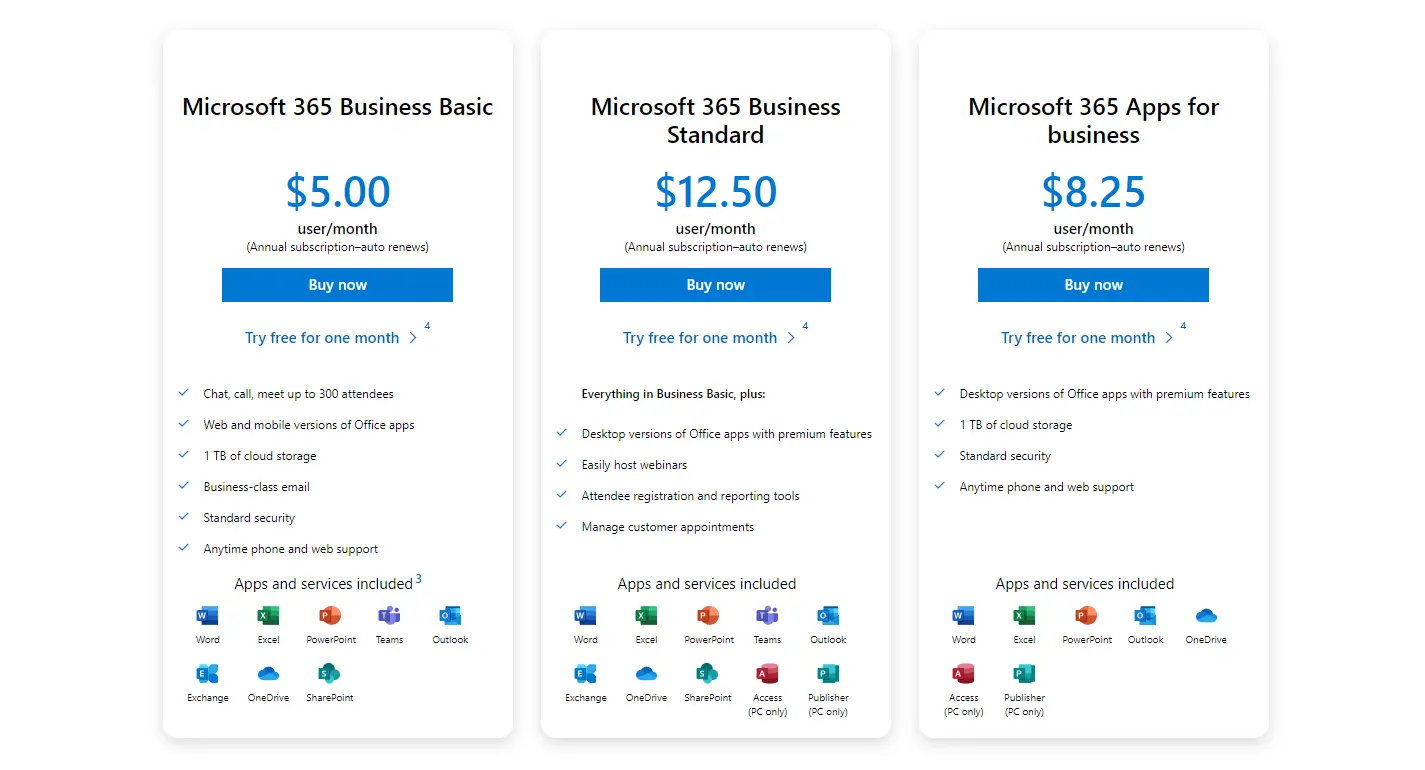 Microsoft 365 price