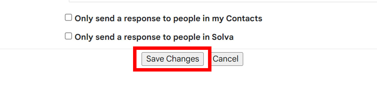 Save Changes Button 