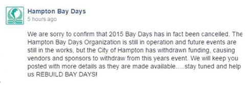 hampton bay days post 