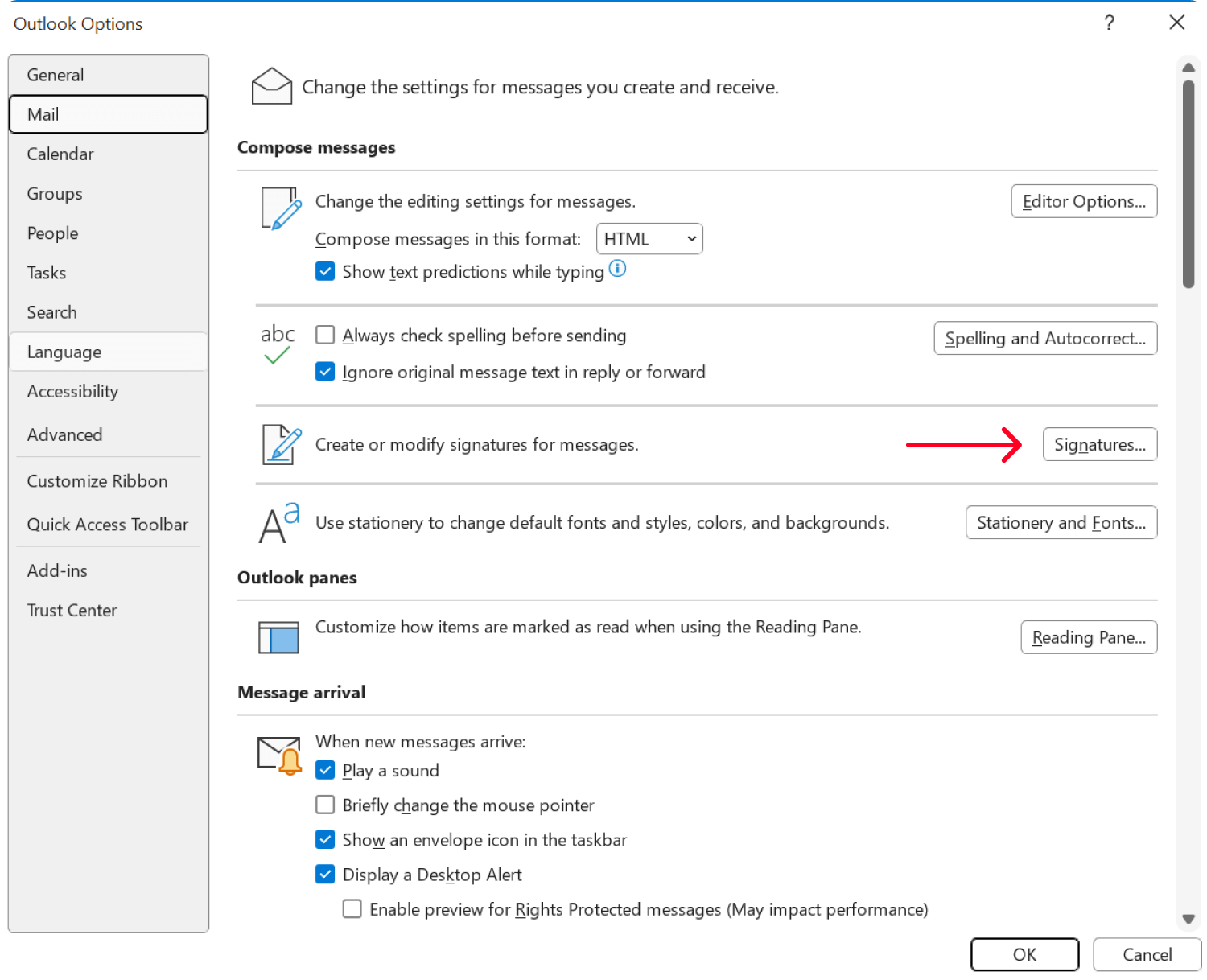 outlook-email-signature-settings