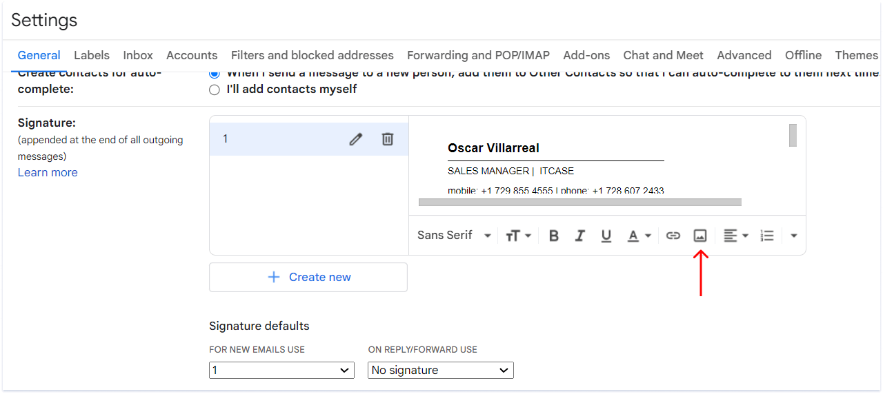 how to hyperlink image in gmail signature
