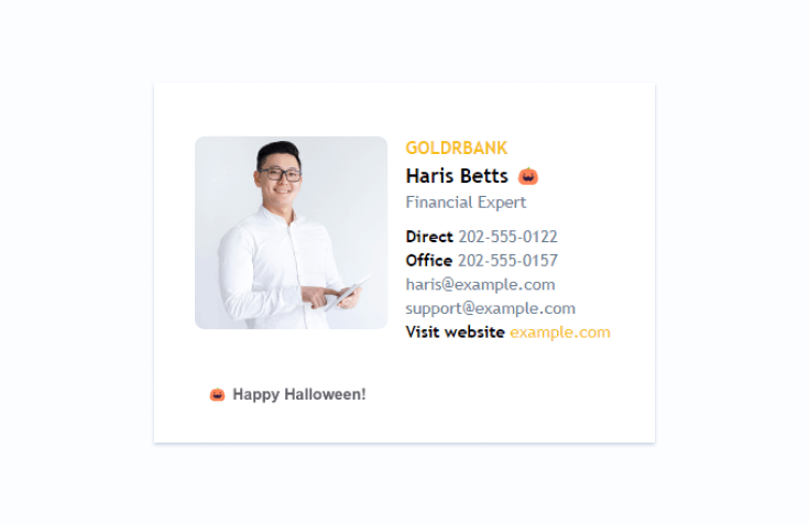 Pumpkin email signature