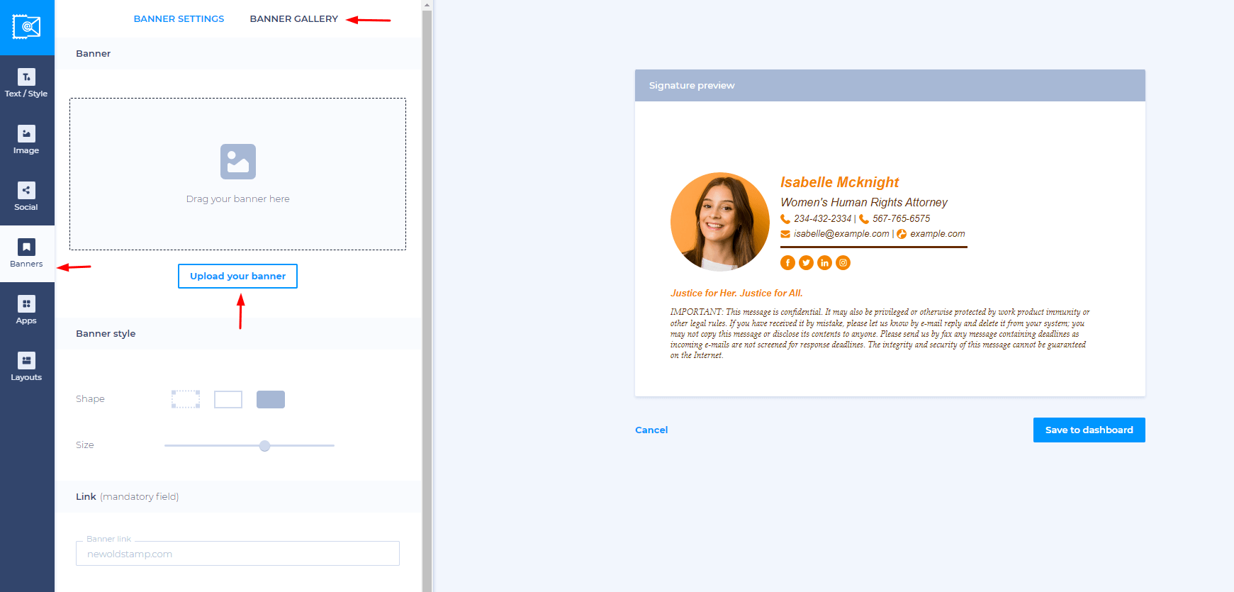 add a banner to email signature 