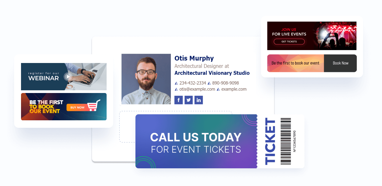 banners to tell you are visiting an event