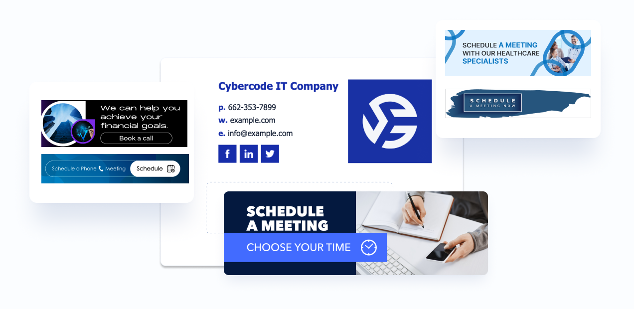 link to your calendar email signature banner