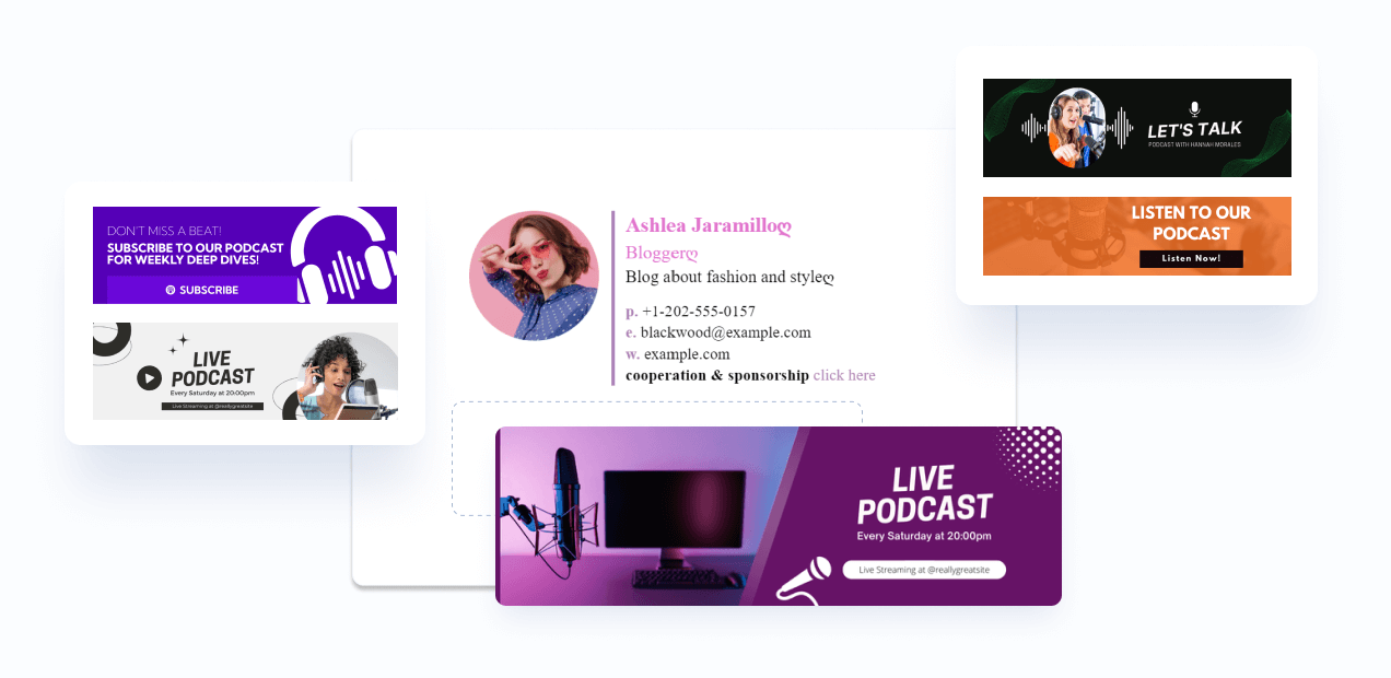 podcast email signature banner