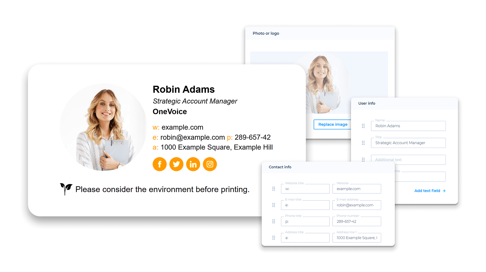 Contact information for email signature Newoldstamp