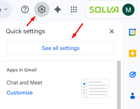 all settings gmail