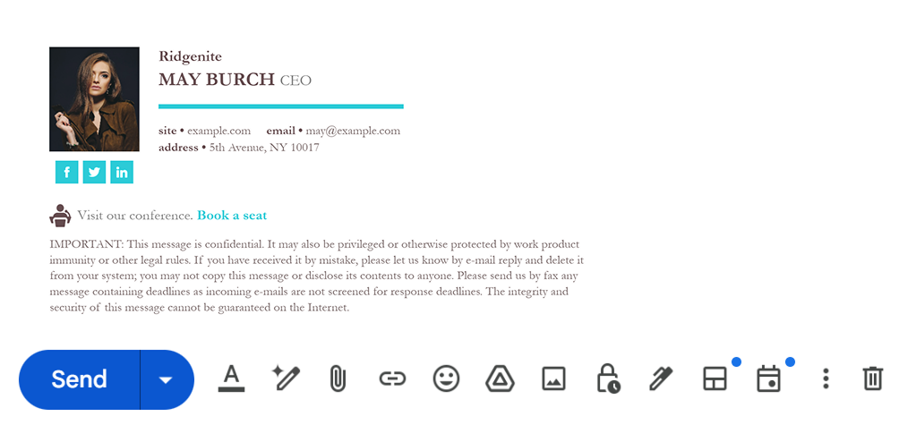 newoldstamp email signature example