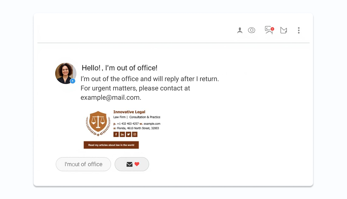 out of office email 