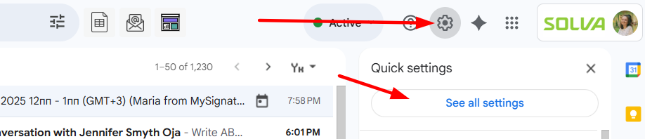 settings gmail