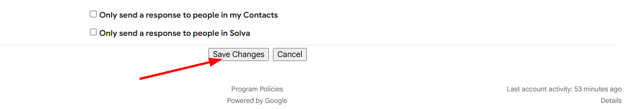 save changes Gmail