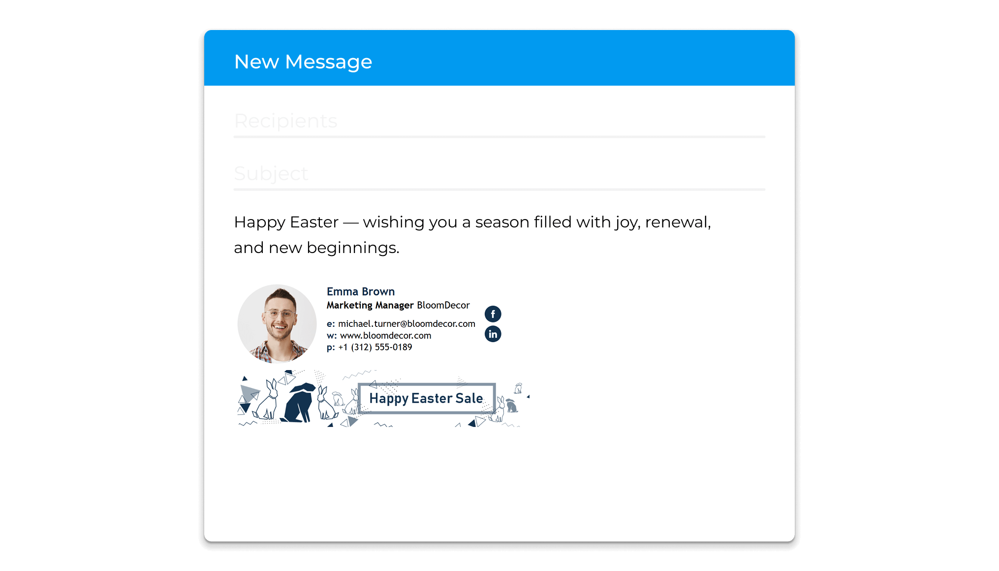Adding a Holiday Greeting Line