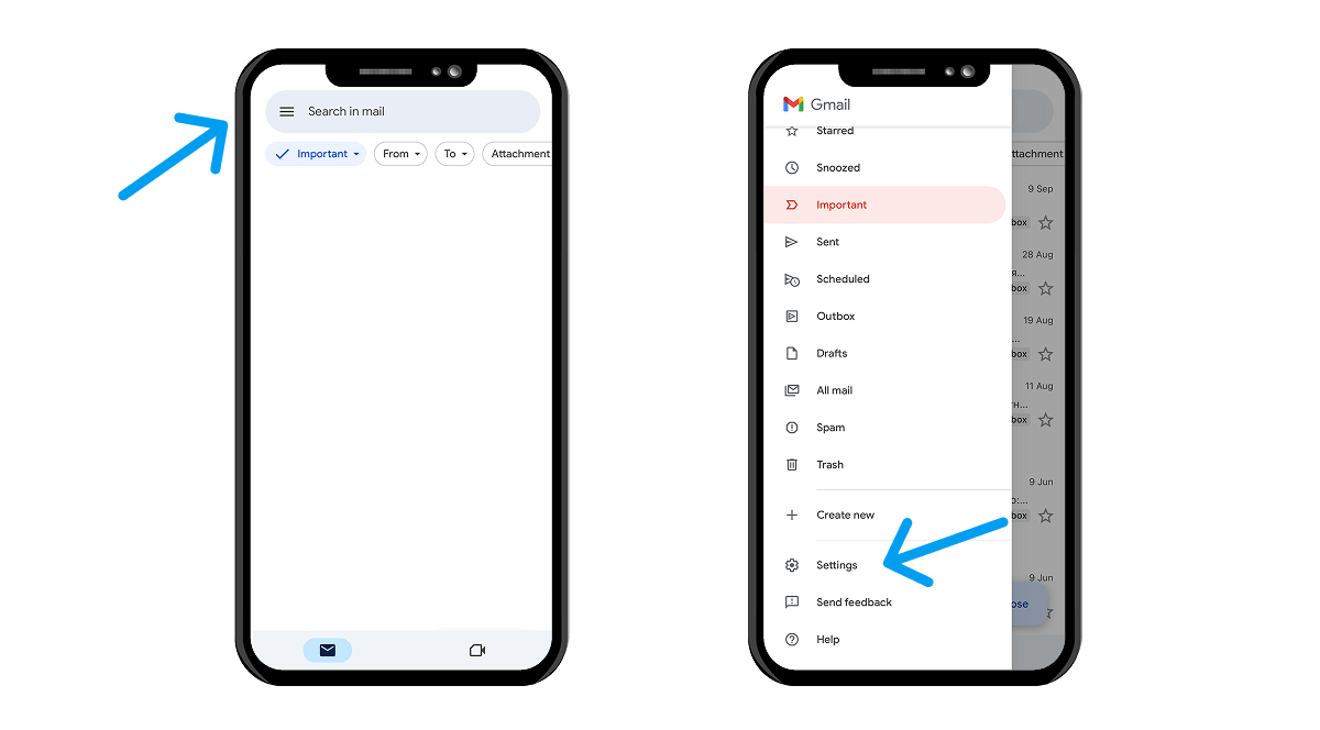 Open Gmail App Settings