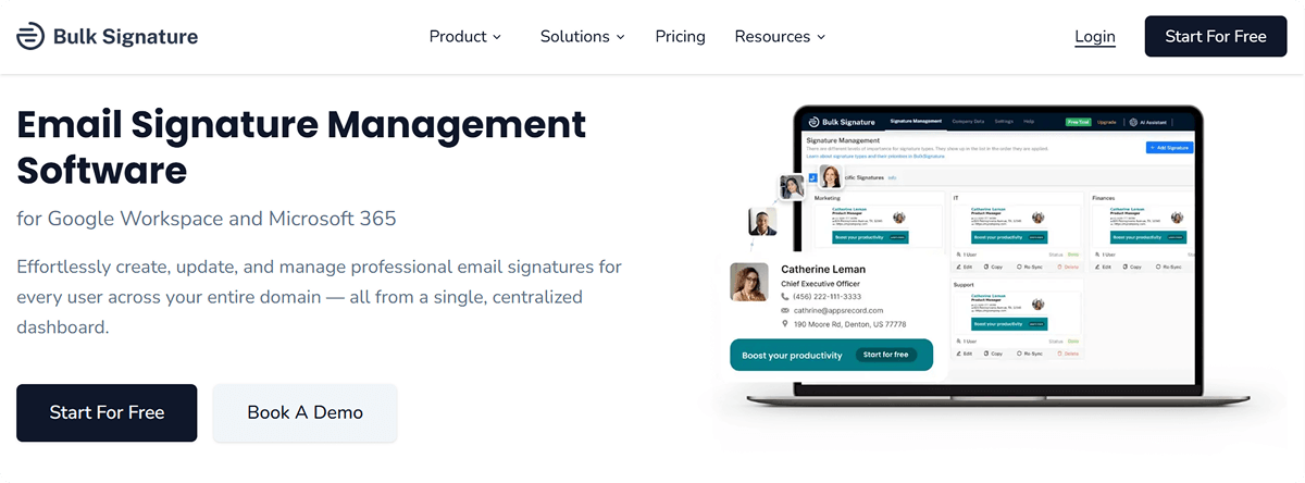 Bulk Email Signature Management Software