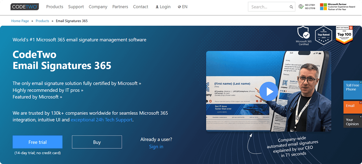 CodeTwo Email Signature Solution