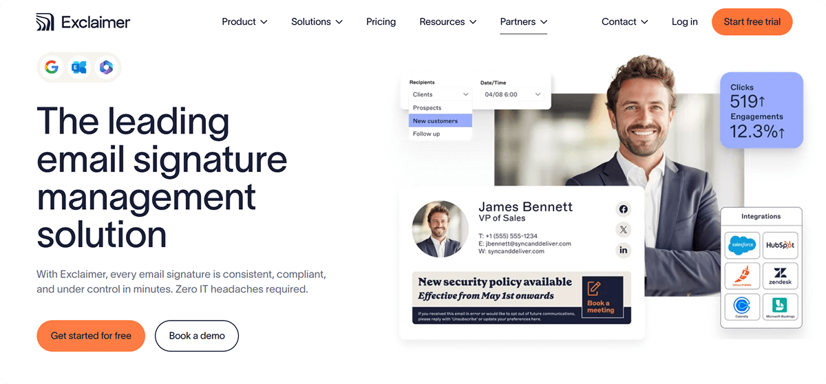 Exclaimer email signature management solution