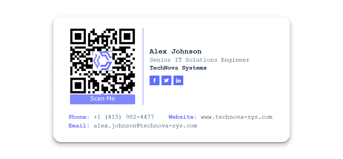 Email Signatture with QR Code