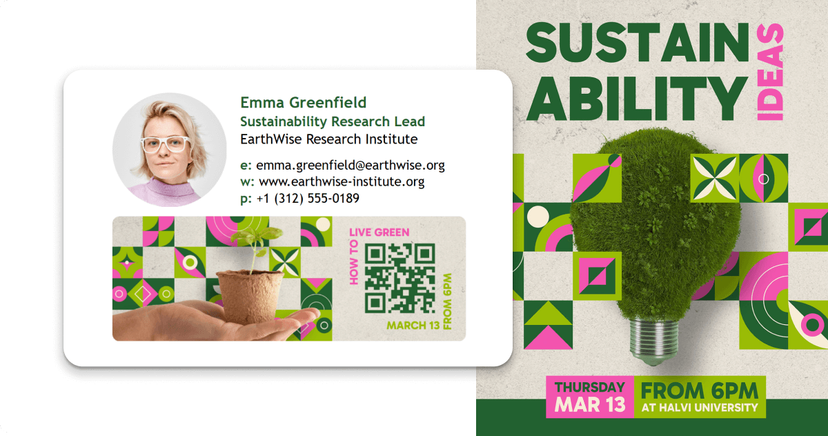 QR Code Banner Email Signature