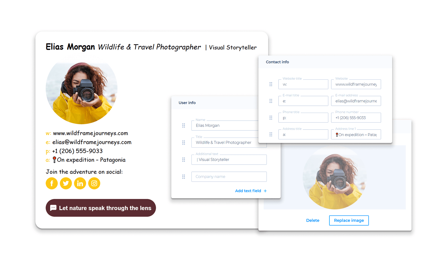 Professional Email Signature Componenets Example