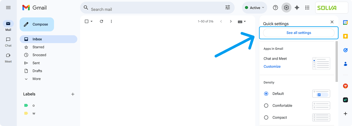 Open Gmal Settings