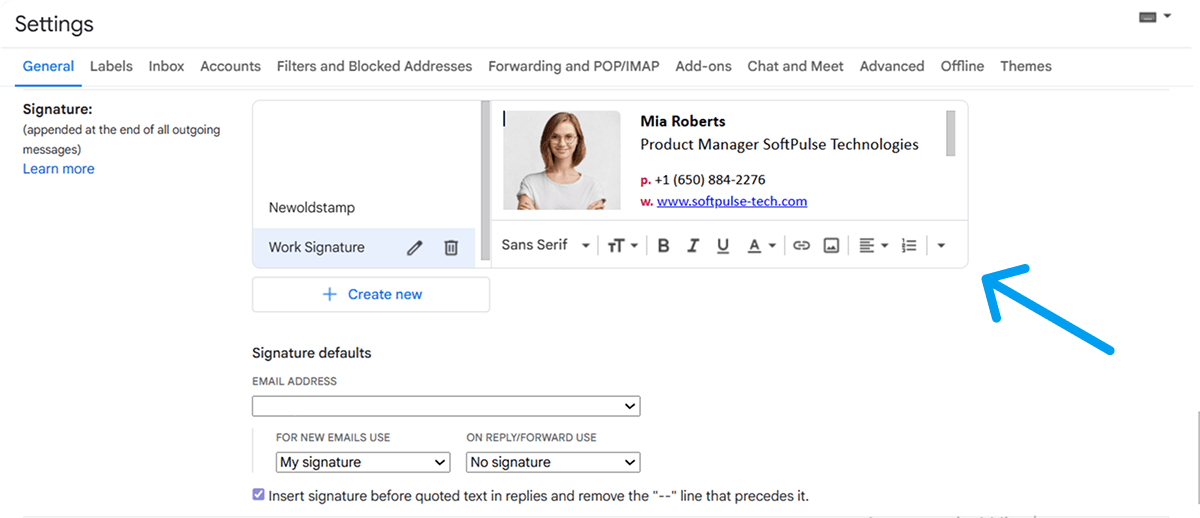 Email Signature In Gmal App Change