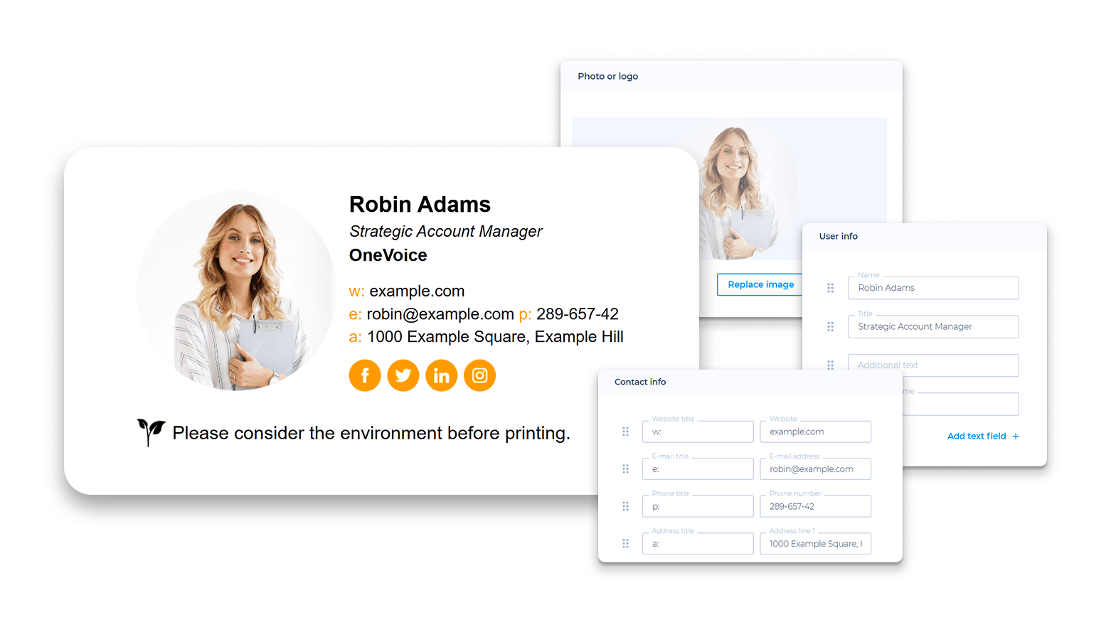 Contact information for email signature Newoldstamp