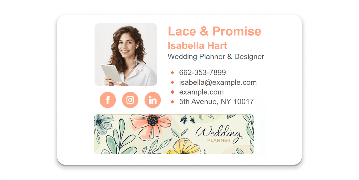 Email Signature Example for the Wedding Planner