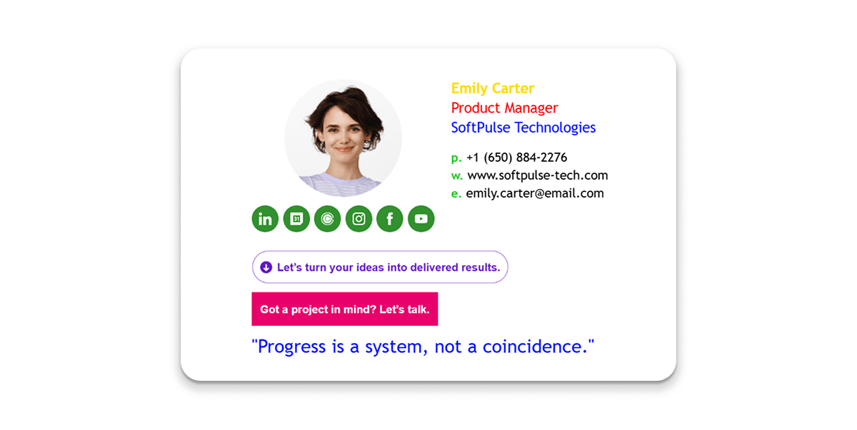 Bad Email Signature Example