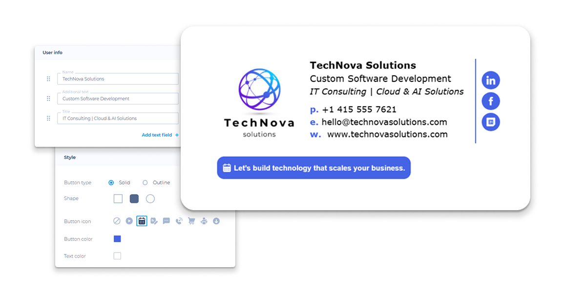 Email Signature for Custom Development