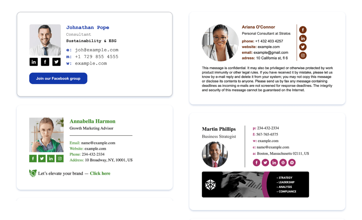 email signature for consultants.