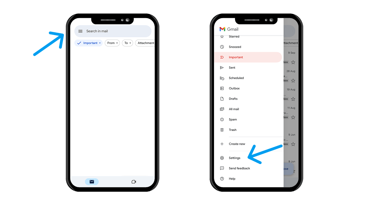 Open Gmail App Settings