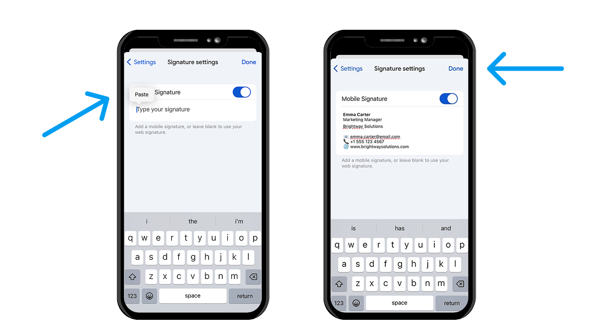 Create a Mobile Gmail Signature on IPhone