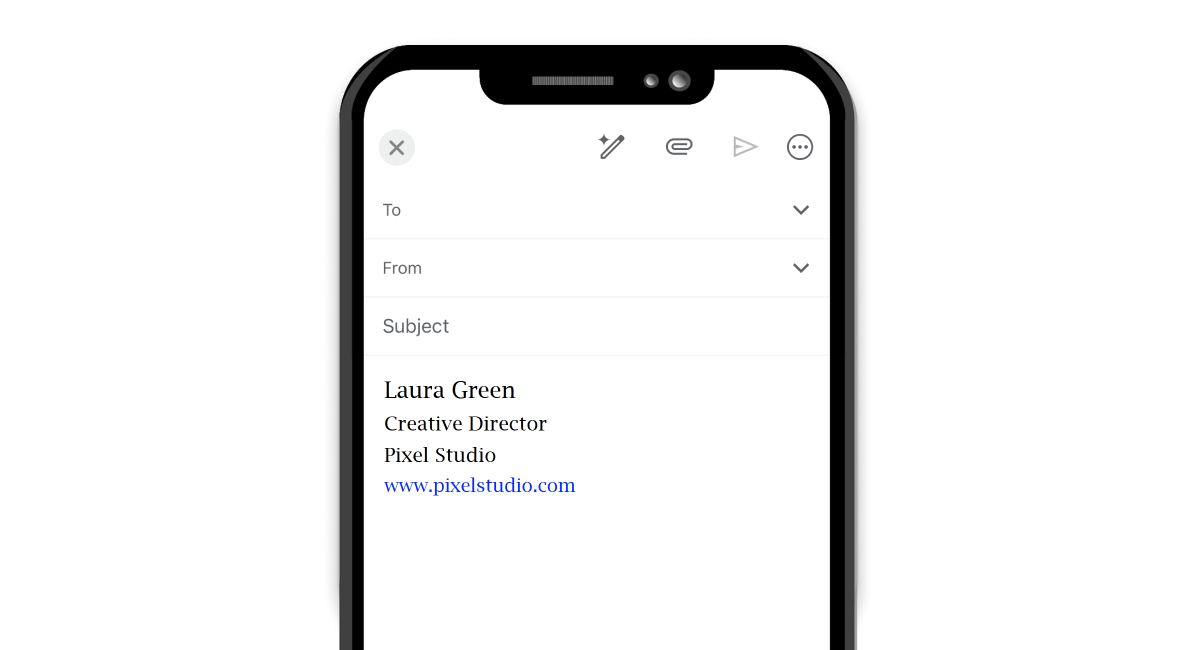 Gmail Signature on Mobile
