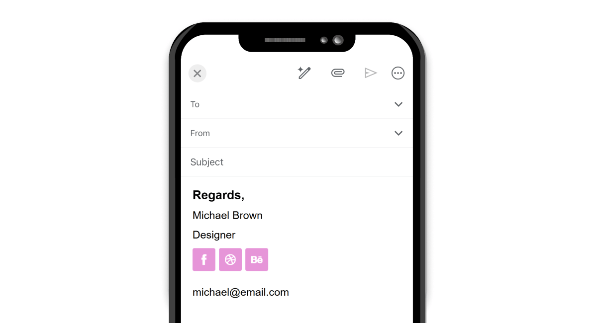 Designer Mobile Email Signature