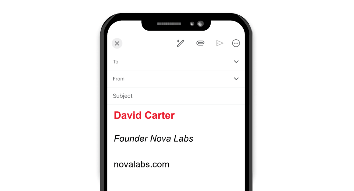 Mobile Email Signature