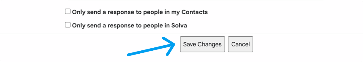 Save changes in Gmail email signature editor