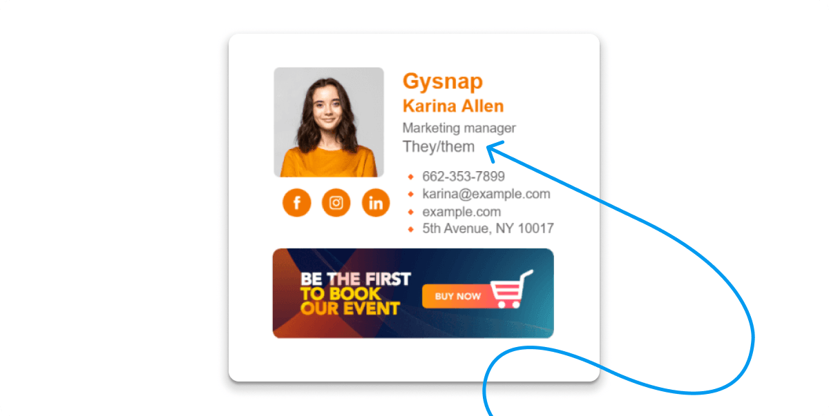 Email Signature with pronouns TheyThem