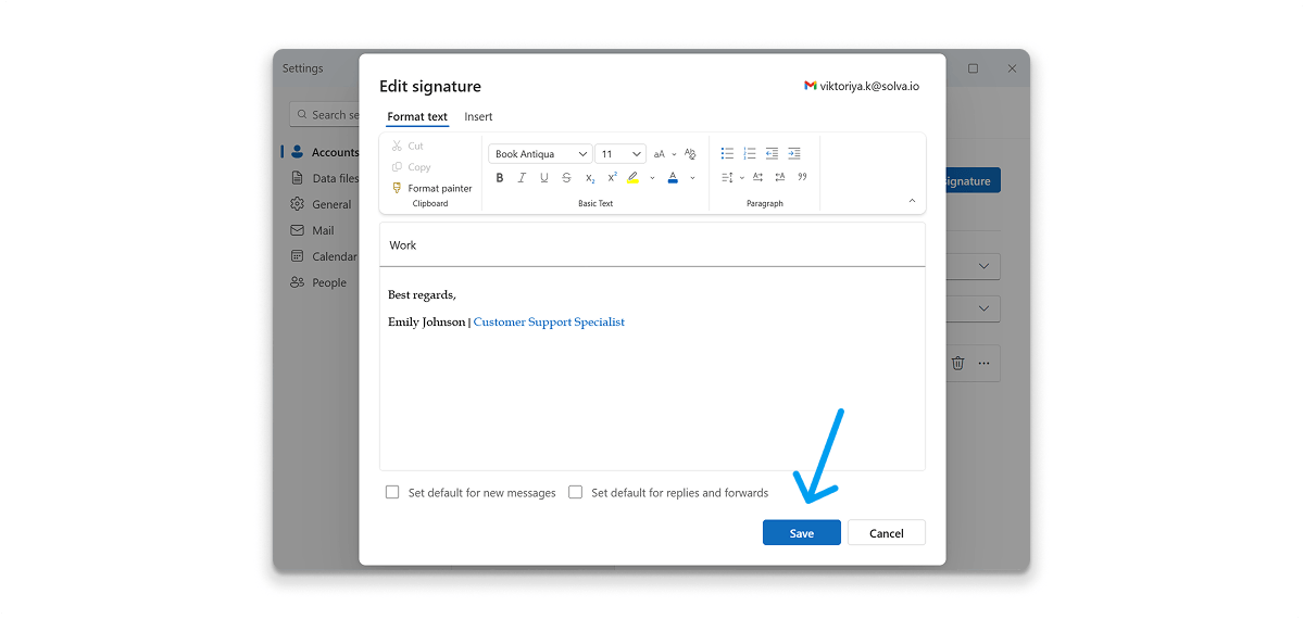 New Outlook Email Signature Editor