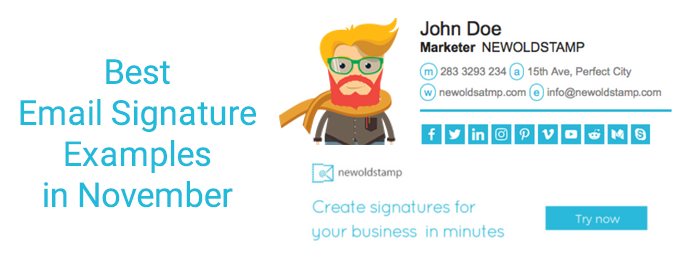 Best Email Signature Examples In November